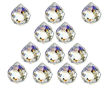 Acuteye 12-piece crystal ball prisms catch sunlight to cast colorful rainbows