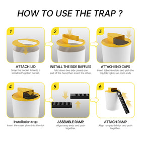 Acybala 1PACK mouse trap bucket lid keeps pets safe during use.
