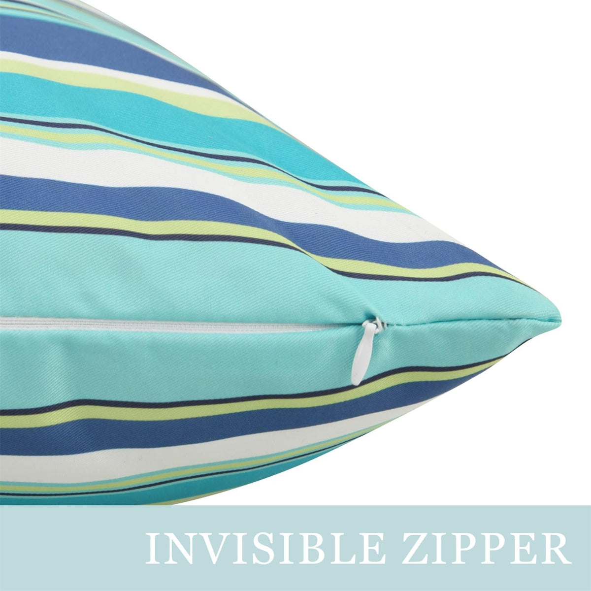 Adabana Hidden zipper striped cover adds chic, durable style