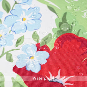 Adabana waterproof fabric close-up demonstrates rain-ready outdoor cushions