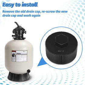 Adabuing 154712 drain cap with gasket for Sd80 top mount filters
