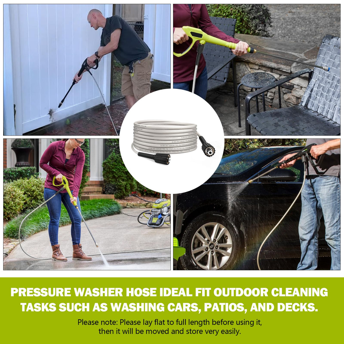 Adabuing suitable for washing cars, patios, and decks.