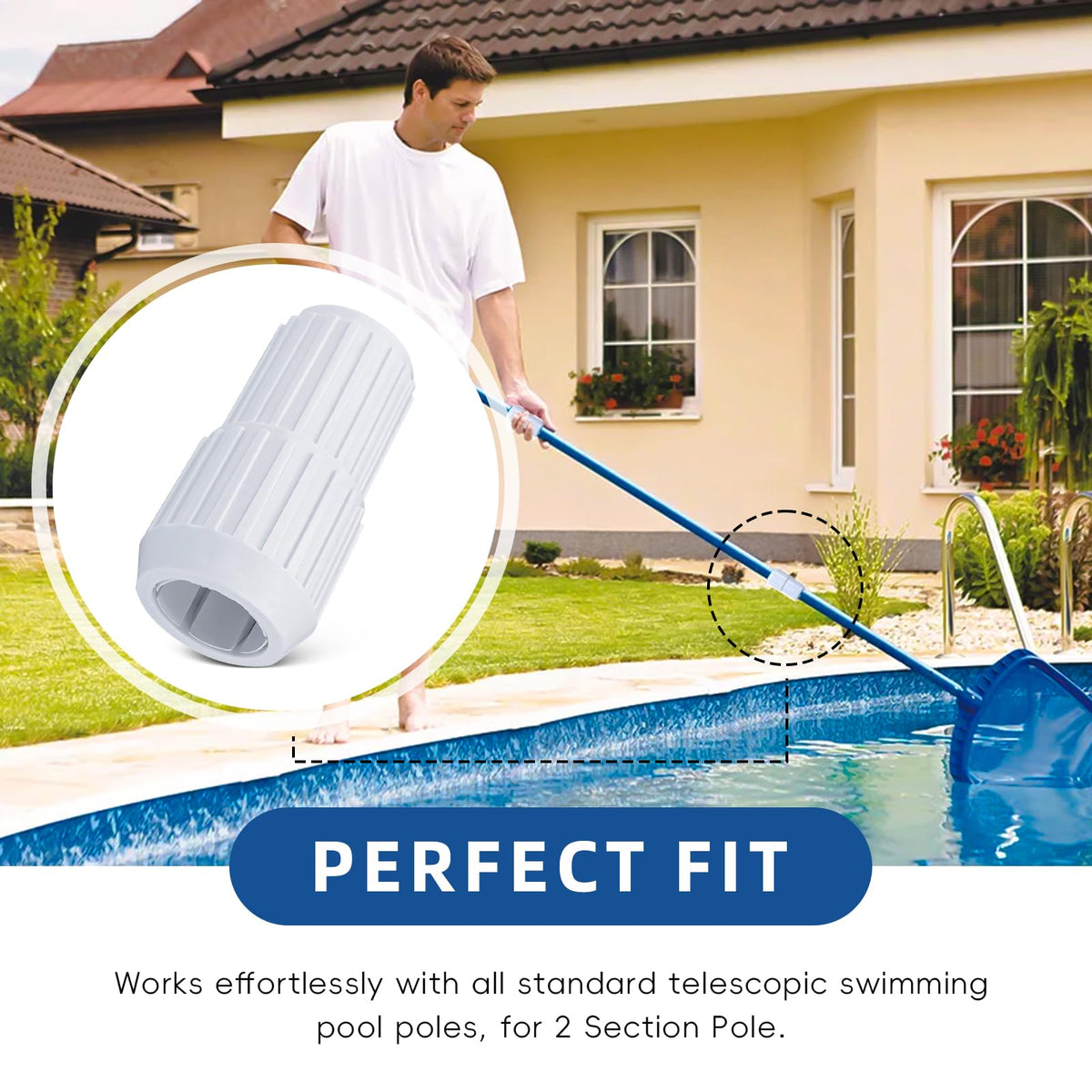 Adabuing EZ Lock Cam compatibility for 2-section pool pole