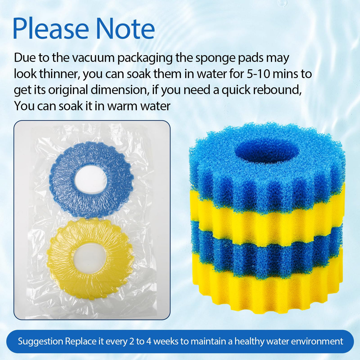 Adabuing odor-adsorption capability helps maintain fresher aquarium water.