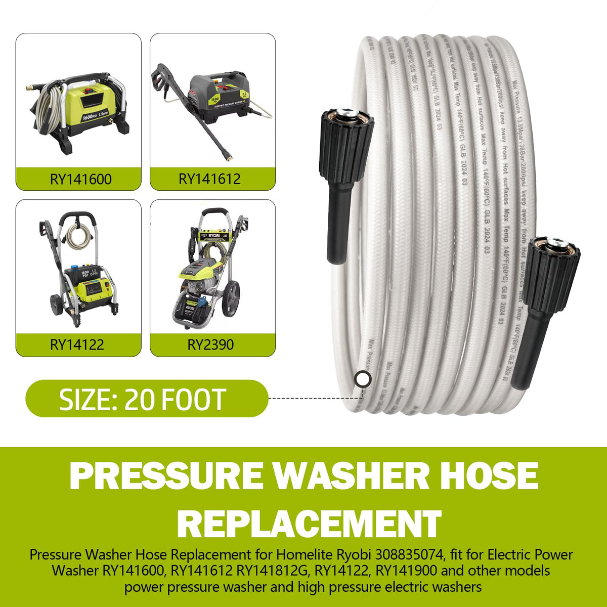 Adabuing kink-resistant hose design keeps outdoor cleaning smooth.