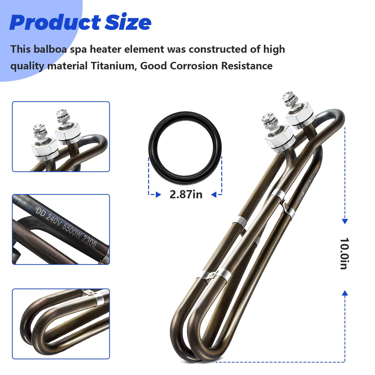 Adabuing titanium construction offers corrosion resistance in hot water systems