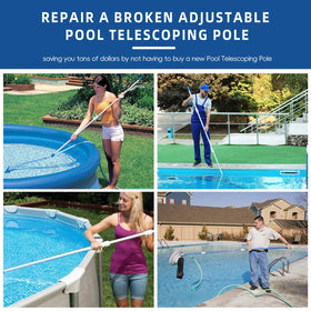 Adabuing two-pack white cam locks for quick pool pole repair