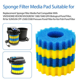 Adabuing washable, reusable filter media for long-lasting pond water quality.