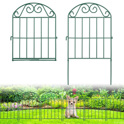 ADAVIN 10-panel collapsible garden fence arch protects flower beds safely in the yard.