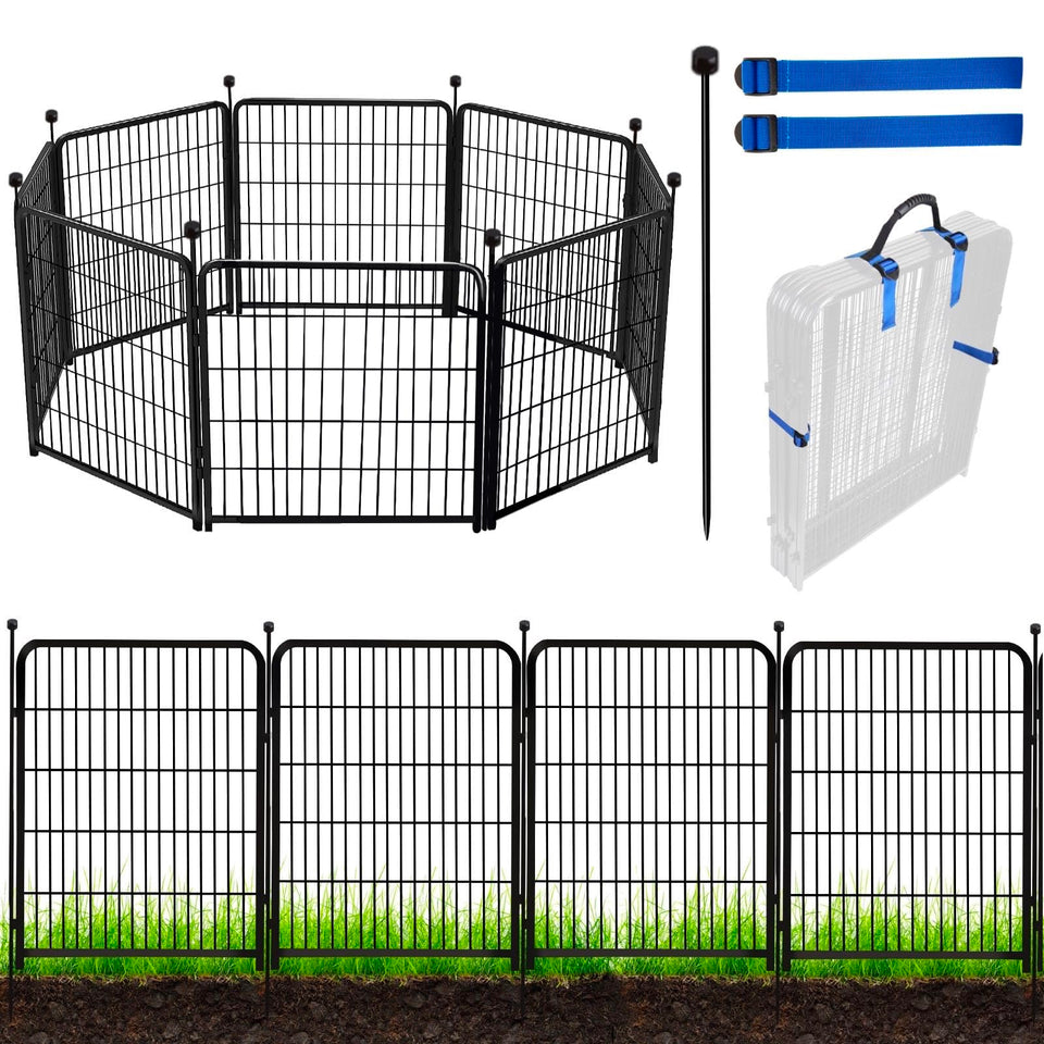 ADAVIN 48in garden fence panel for durable yard borders.