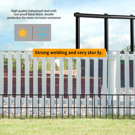 ADAVIN border fence around flower beds guards plants.