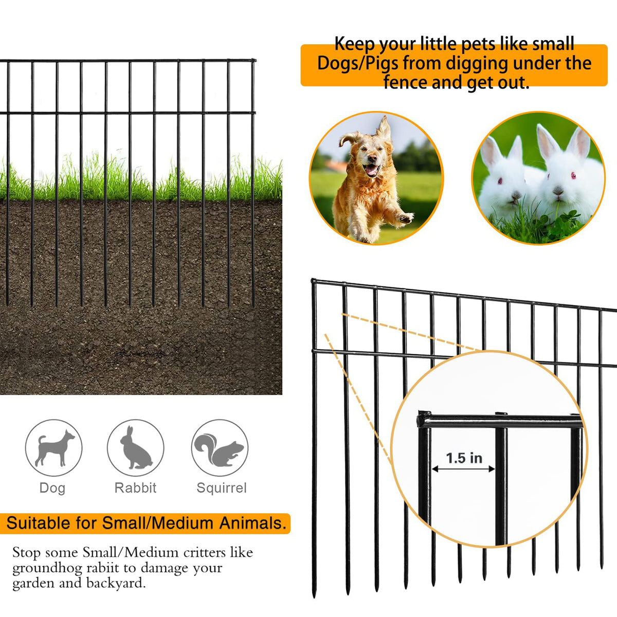 ADAVIN galvanized steel close-up highlights rust-proof black finish for weather resilience.