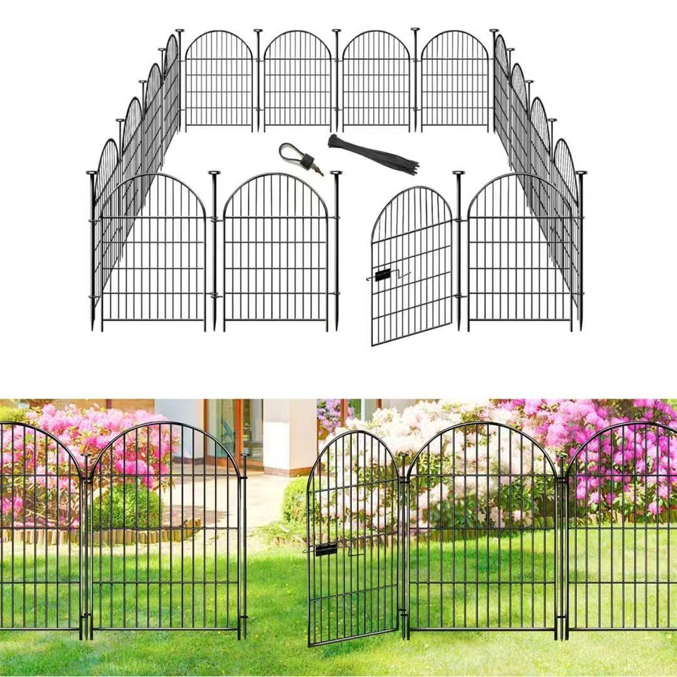 ADAVIN garden fence with arched design marking stylish yard boundary