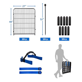 ADAVIN garden fence assembly demonstrates quick, tool-free setup.