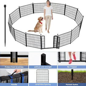 ADAVIN garden fence gate demonstrates easy access for pets and people.