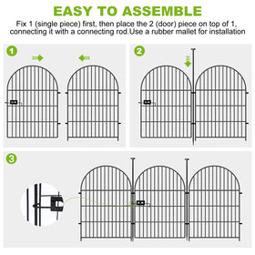 ADAVIN rustproof coating protects the metal fence outdoors