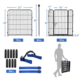 ADAVIN heavy-duty iron garden fence features rust-resistant coating
