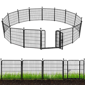 ADAVIN metal garden fence panel shows sturdy 36-inch height for durable yard borders.
