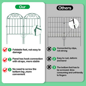 ADAVIN rustproof metal fence close up highlights durable weather resistant construction.