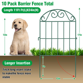 ADAVIN rustproof metal wire border stands up to weather while defining garden edges.