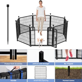 ADAVIN seven-panel dog fence border shows unobtrusive garden boundary