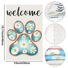 Adecortalk Daisy flower print garden flag adds seasonal charm to porches.