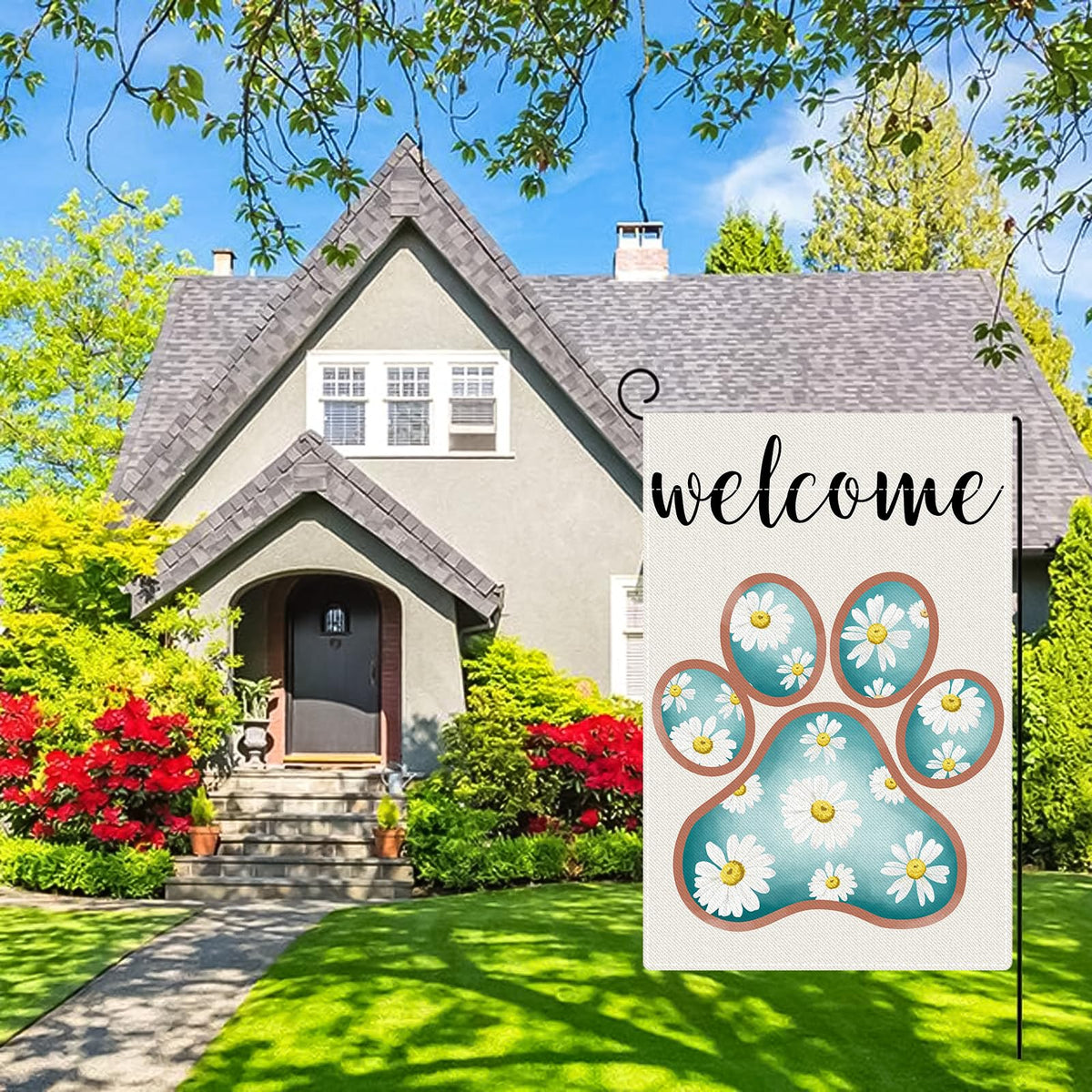 Adecortalk Seasonal yard decor flag enhances curb appeal.