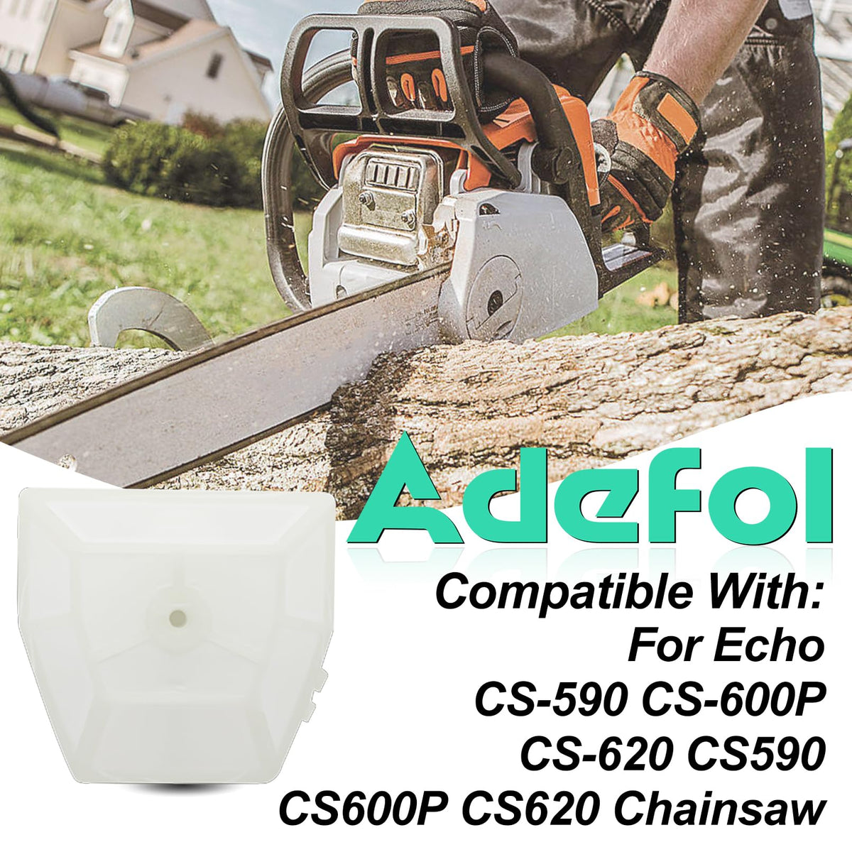 Adefol two-pack CS590 air filter for Echo keeps spare parts ready for quick maintenance.