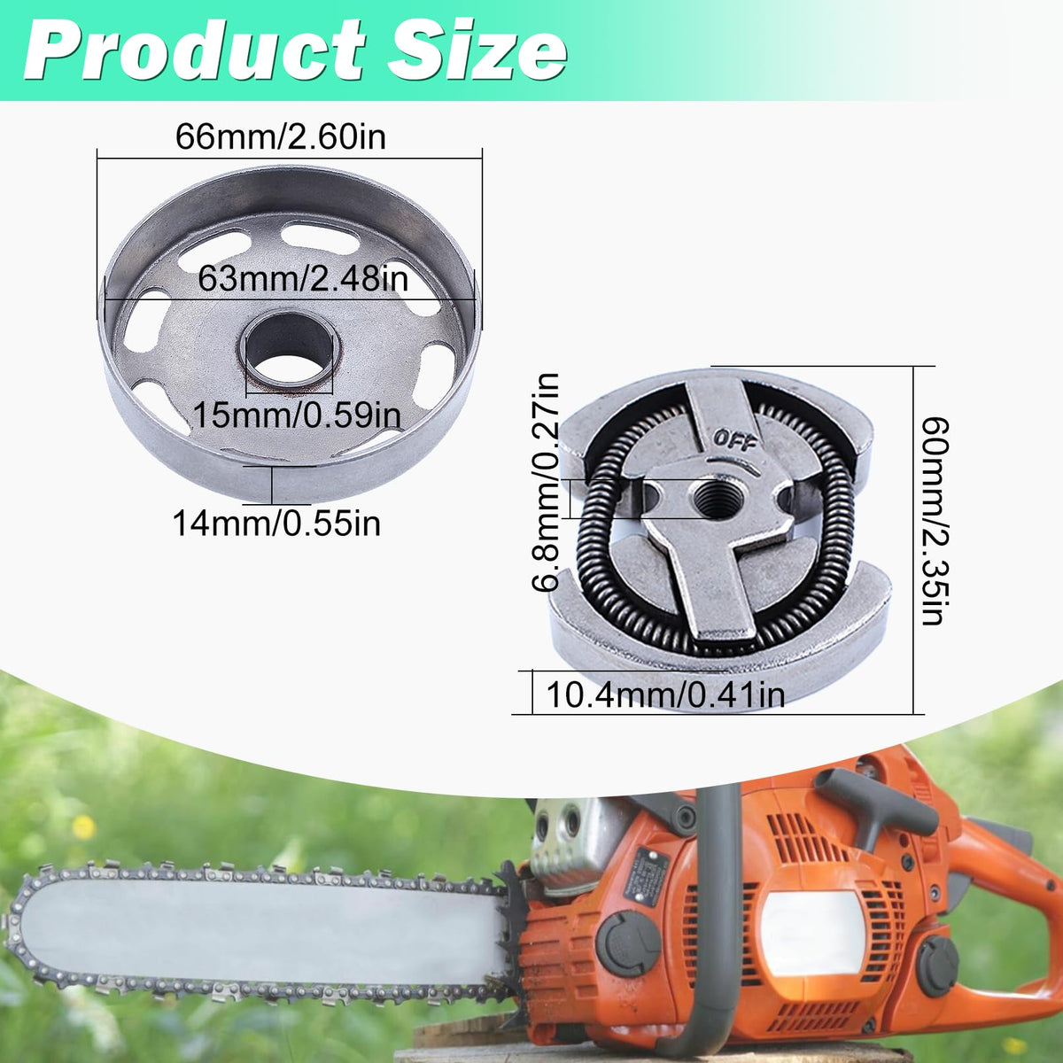 Adefol 536329204 chain brake assembly enhances safe stopping in saws.