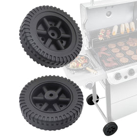Adefol 6-inch Char-Broil grill wheel, front view, smooth rolling.