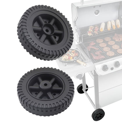 Adefol 6-inch Char-Broil grill wheel, front view, smooth rolling.