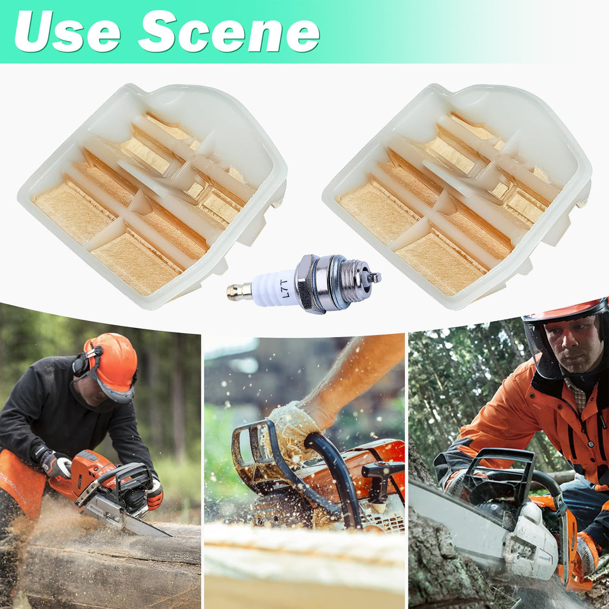 Adefol 2-pack air filter kit for Husqvarna saw maintenance.