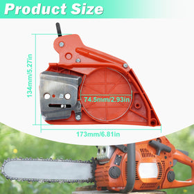 Adefol chain brake cover for Echo CS-420 helps prevent kickbacks during tough jobs.