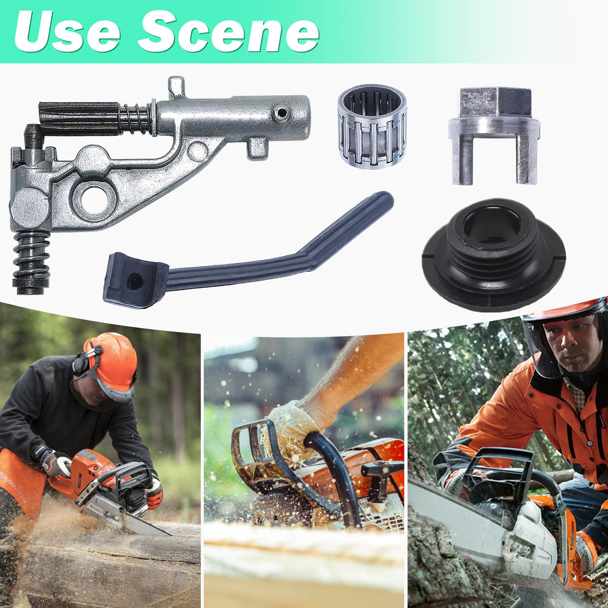 Adefol chainsaw clutch removal tool demonstrates practical service use.