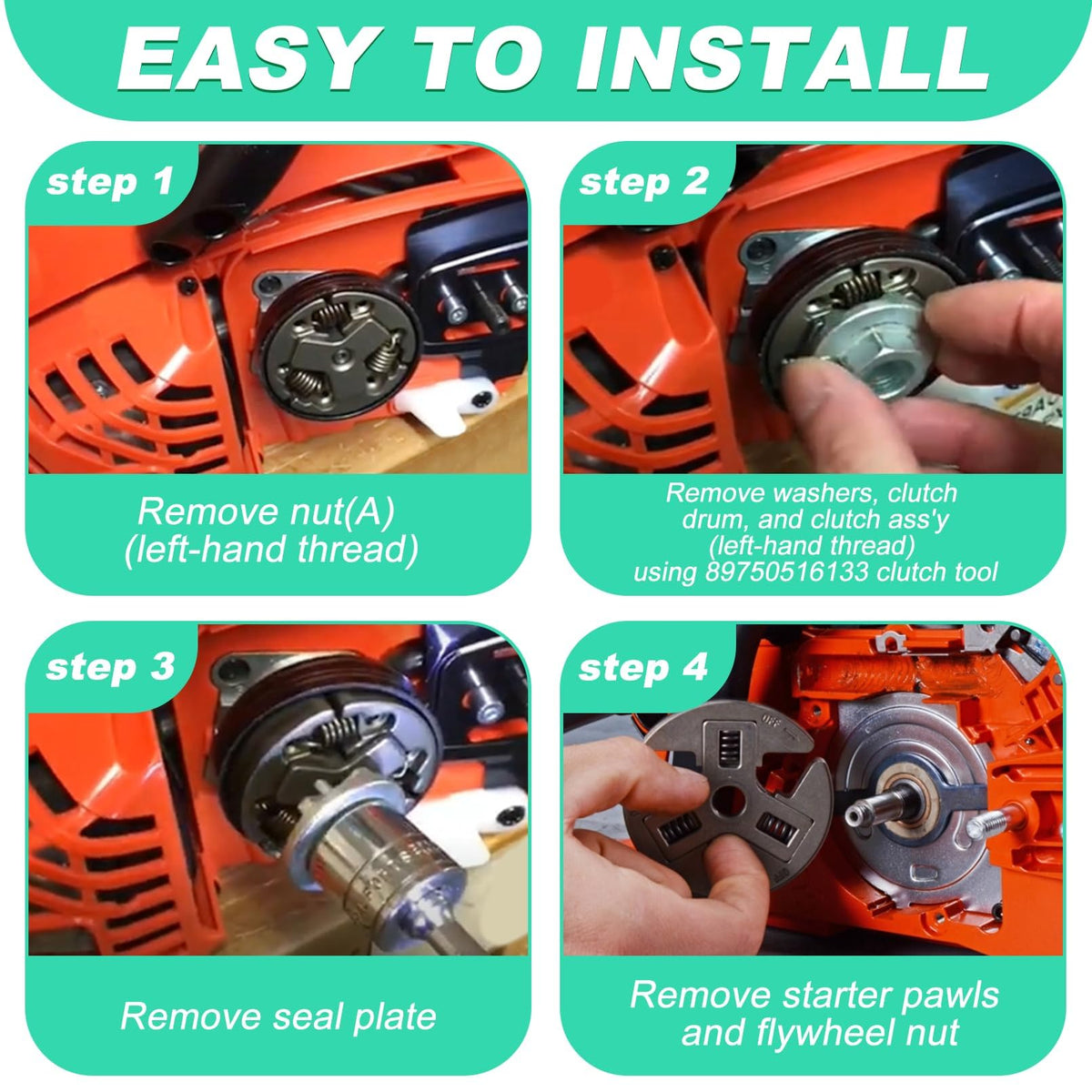 Adefol Echo CS-370 clutch removal tool for fast CS-370 maintenance