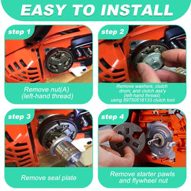 Adefol Echo CS-370 clutch removal tool for fast CS-370 maintenance