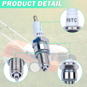 Adefol F6TC spark plug with corrosion-resistant plating for longevity