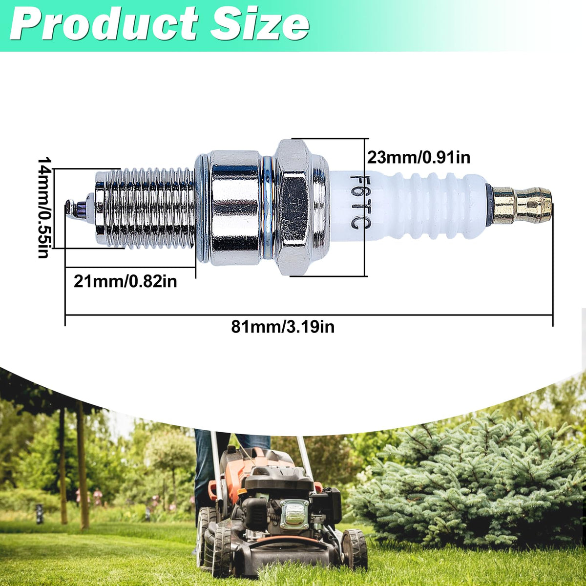 Adefol F6TC spark plug for Honda GX340 with steady ignition