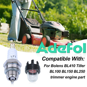 Adefol fuel filter for Bolens trimmers improves fuel flow and reliability.