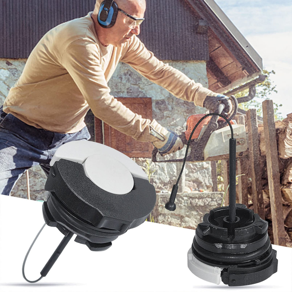 Adefol fuel tank cap for STIHL MS230 resists corrosion for long-lasting performance.