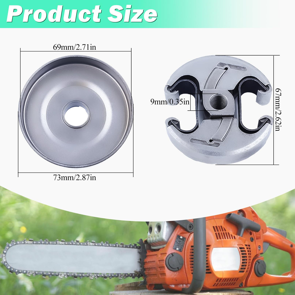 Adefol Husqvarna rancher clutch assembly ensures precise fit and easy replacement.