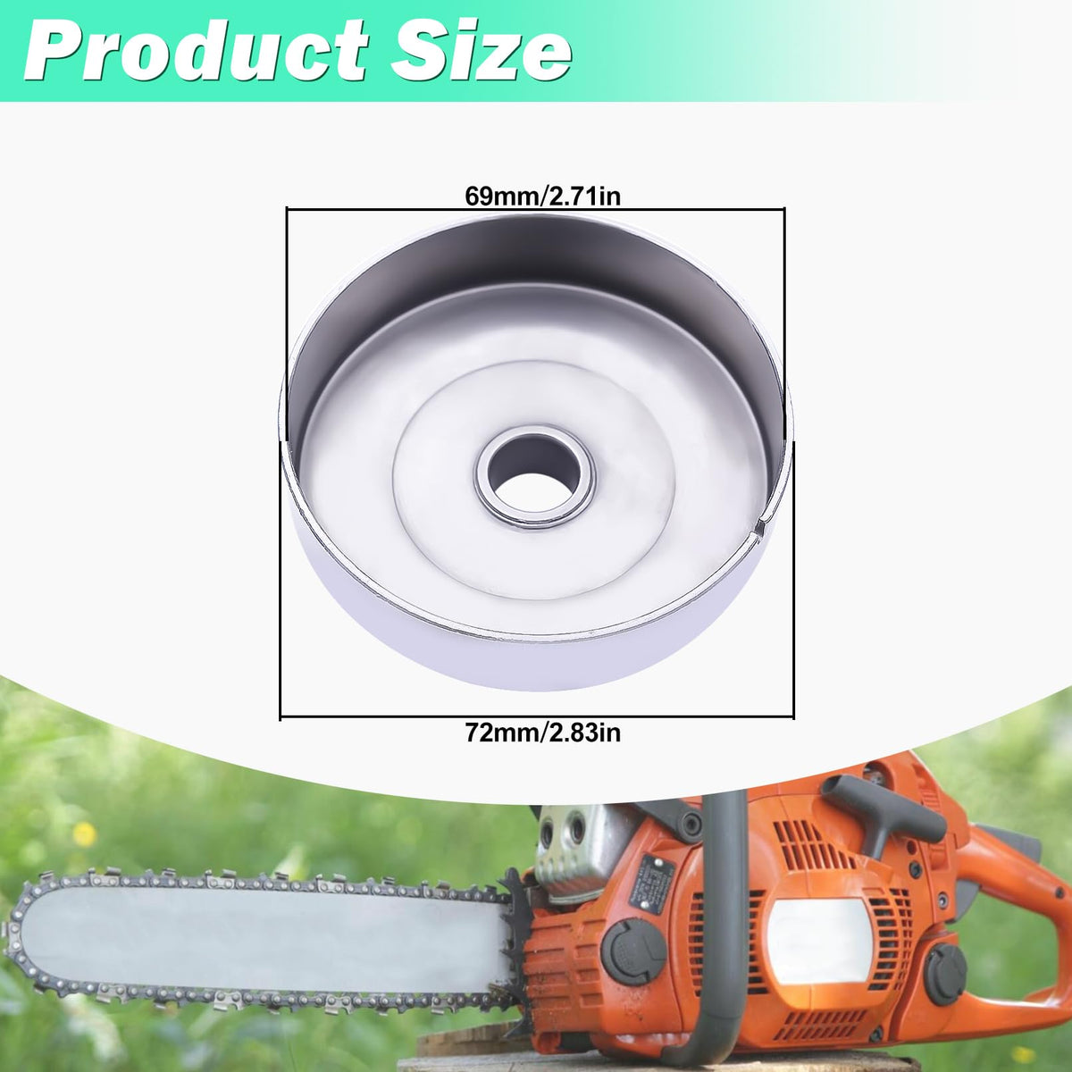 Adefol MS271 sprocket assembly image for precise clutch engagement and extended saw life.