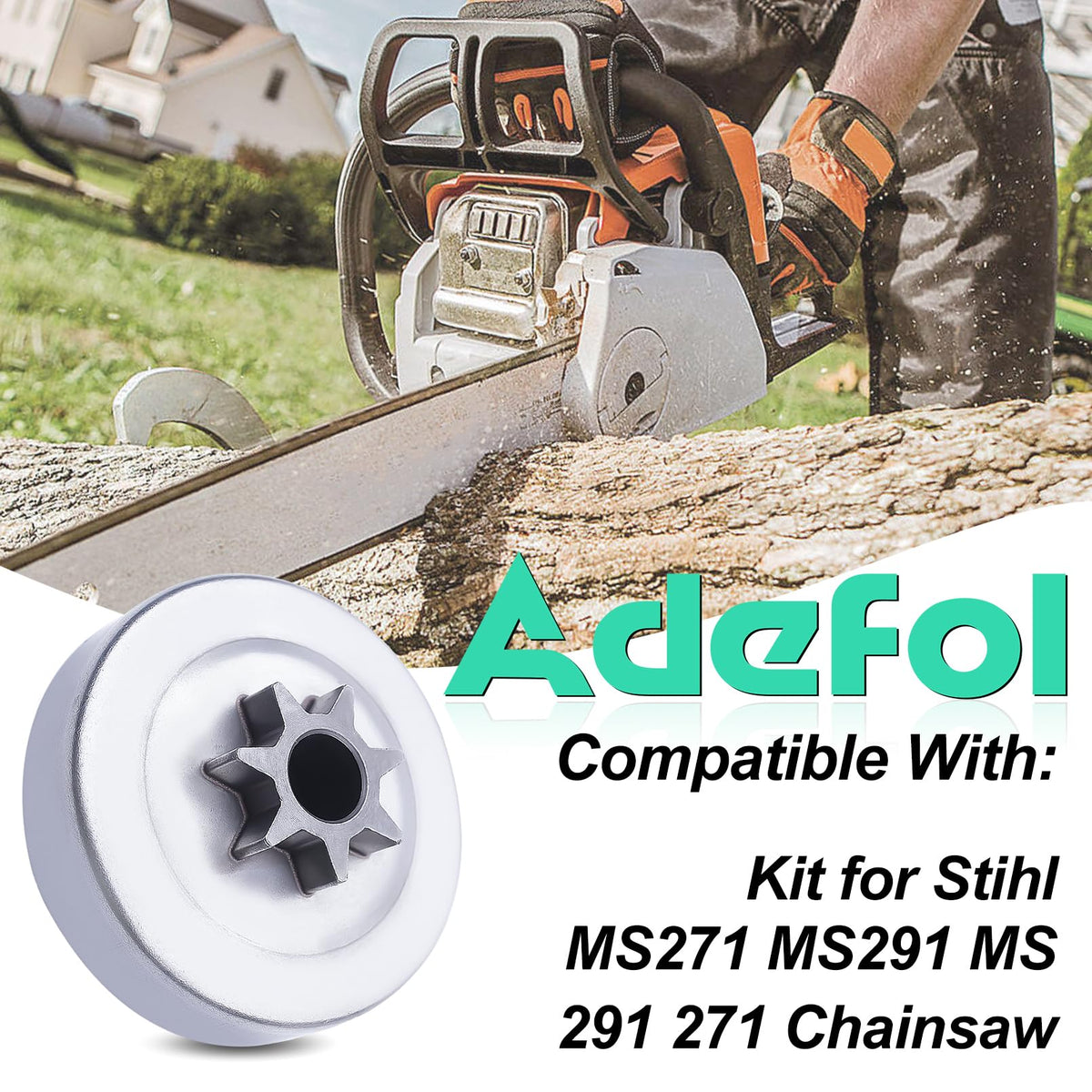 Adefol MS291 oil pump visual for steady oil delivery during cutting tasks.