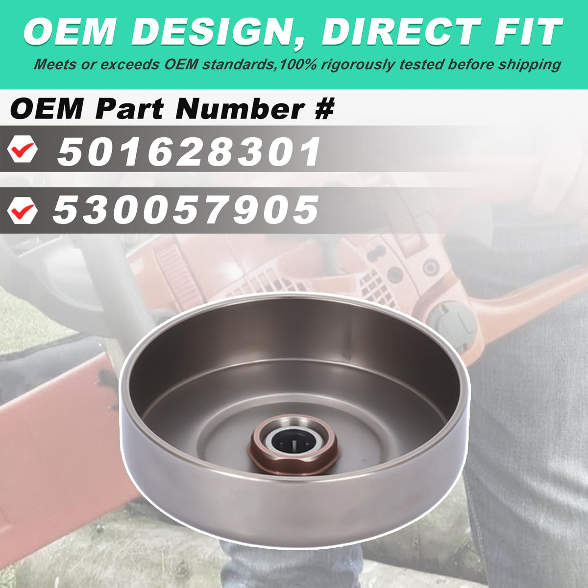 Adefol PP4218 drum packaging shows a ready-to-install clutch drum.