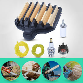Adefol kit in use during routine chainsaw maintenance for easy upkeep.