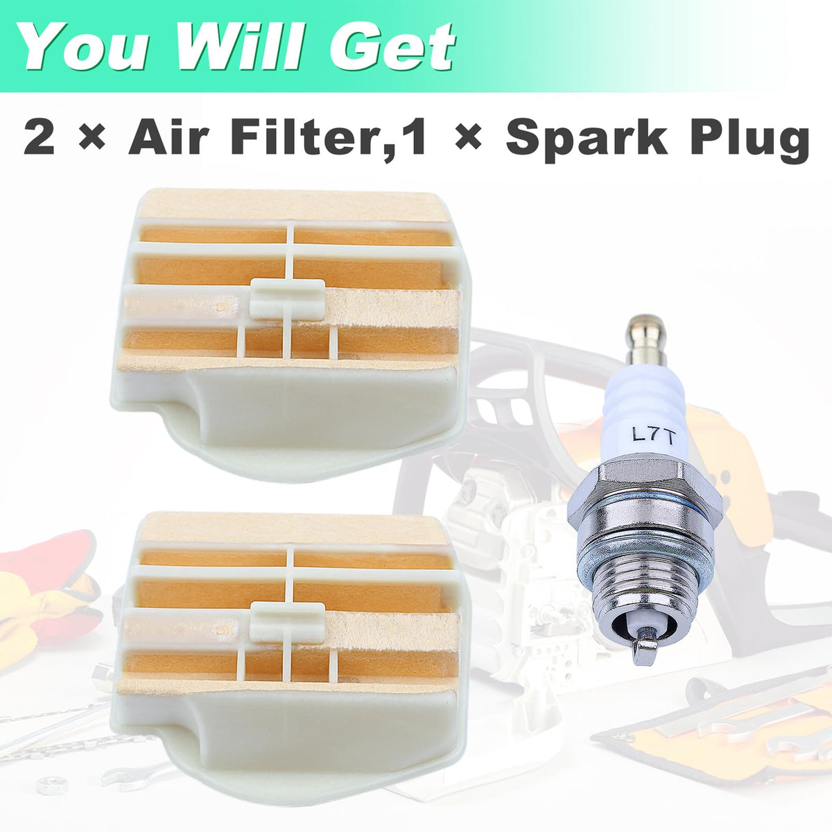 Adefol spark plug included for Husqvarna ignition.