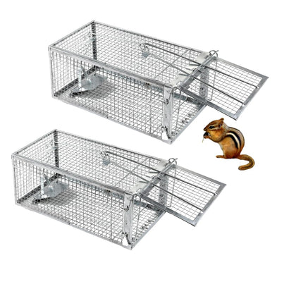 ADERFIA Chipmunk Trap 2-Pack close-up of the humane spring-loaded capture mechanism.