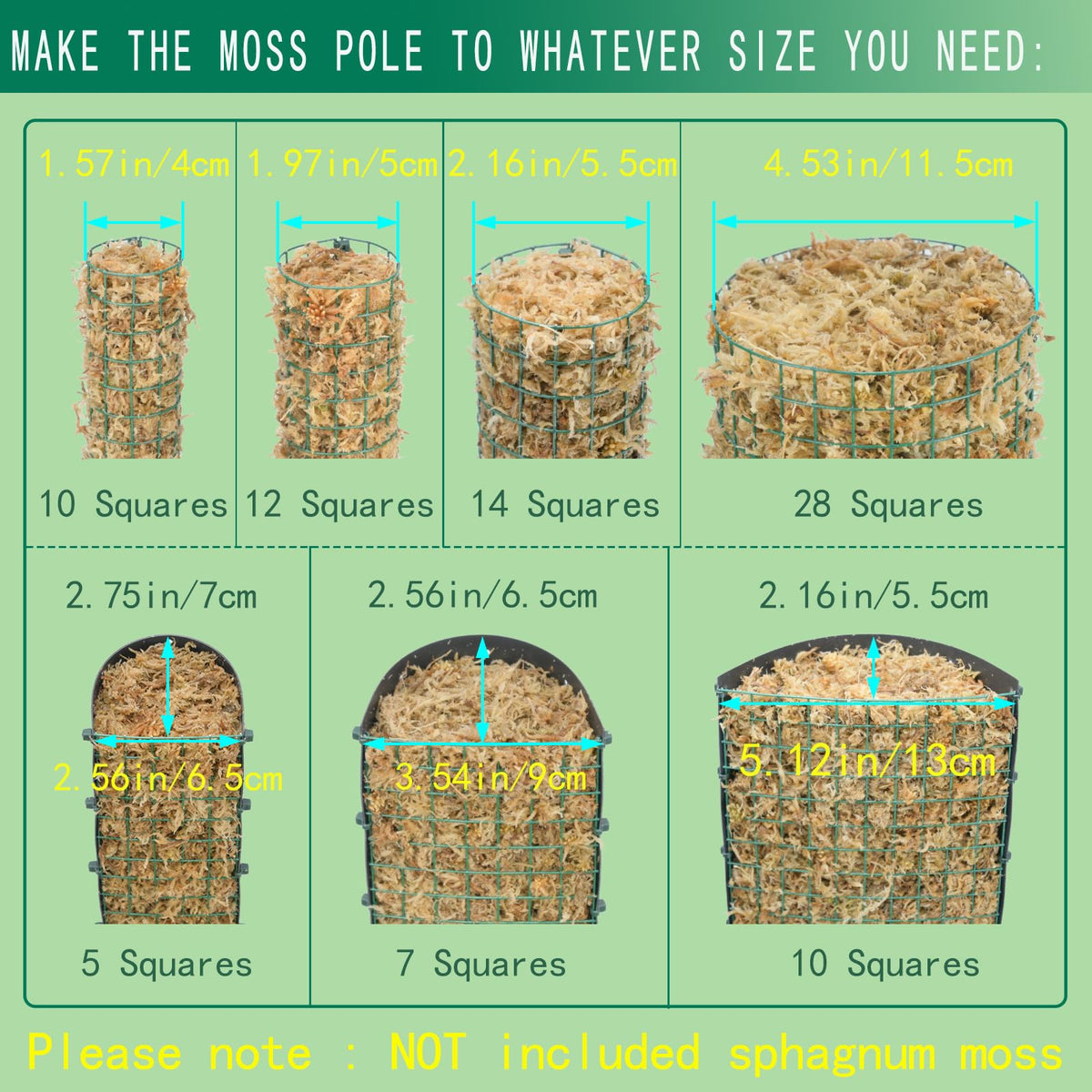 ADGYULB kit includes tools to craft custom moss poles for better plant growth.