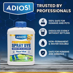 ADIOS! 16oz dye mixing in a bucket enables efficient batch preparation.
