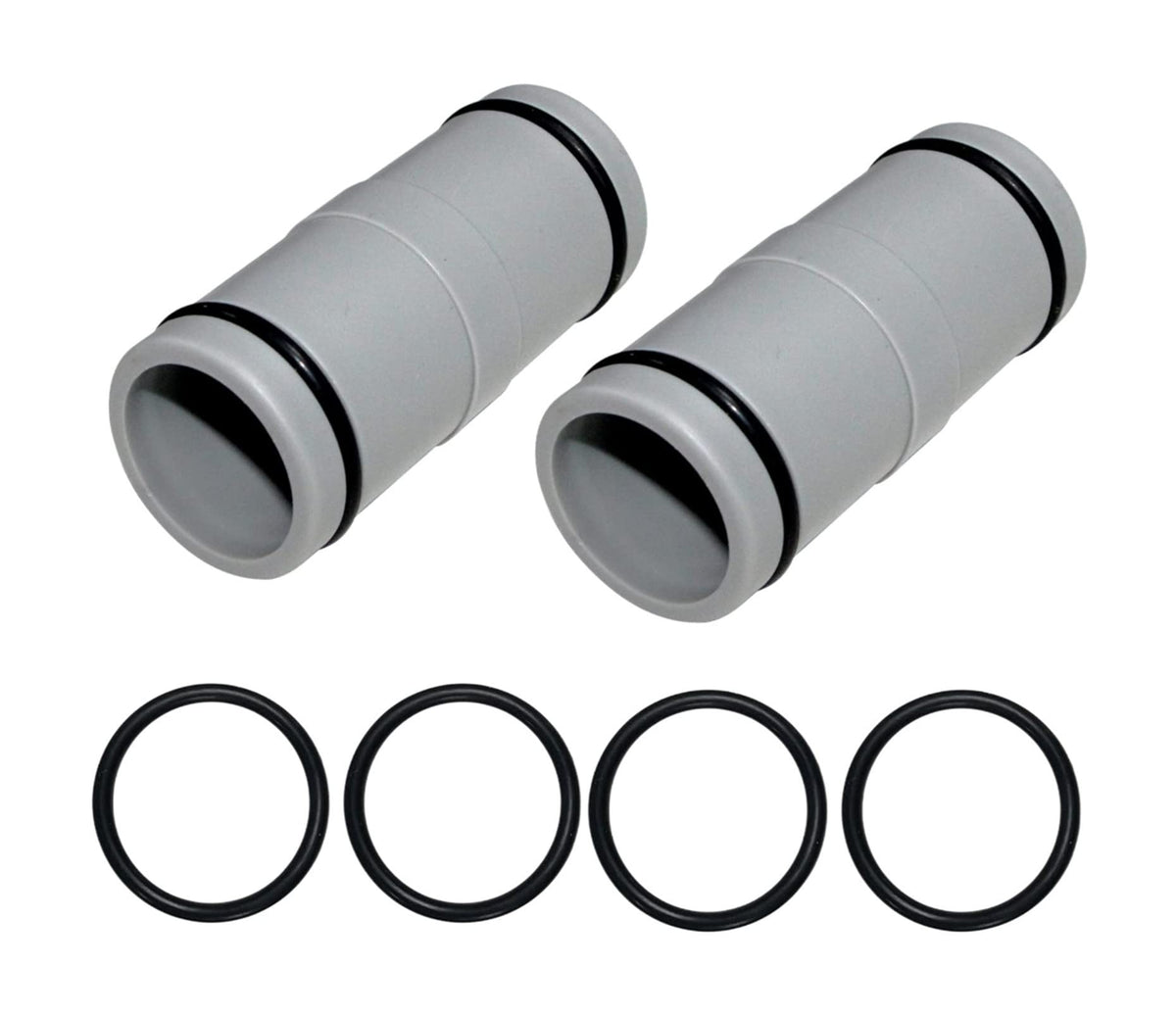 ADKUN 2-pack 1-1/4 inch pool hose connector ready for quick above-ground pool setup.